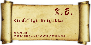 Királyi Brigitta névjegykártya
